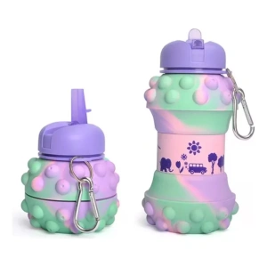 Botella De Agua Pop It Plegable Con Animales