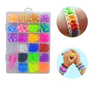 Set de 1050 Gomitas Para Armar Pulseras De Colores