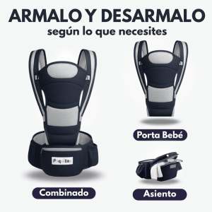Sillita Porta Bebé Ergonomica Pequitas: 10 en 1 hasta 36 meses