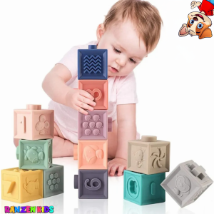 Cubos Sensoriales de Silicona x9