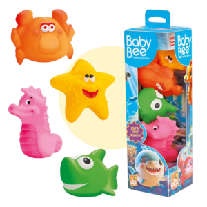 Set x 4 animalitos acuáticos sensoriales para baño – Aprendizaje y diversión