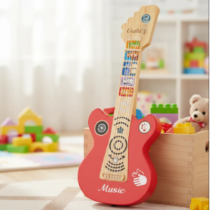 Guitarra eléctrica infantil con luces y sonidos musicales