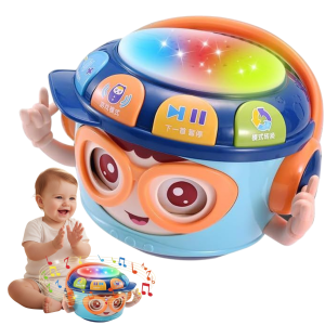 Tambor sacudible infantil con música y luces